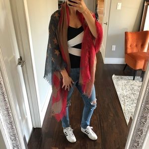 Free People American flag scarf